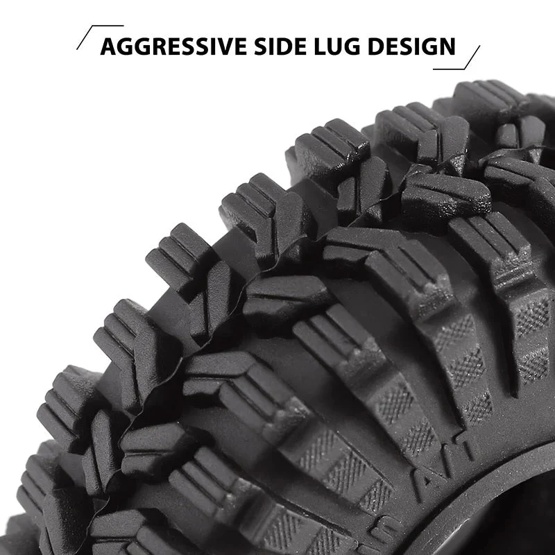 INJORA 1.0" 62*22mm Super Soft Sticky All Terrain Tires For 1/18 1/24 RC Crawlers (4) - Image 3
