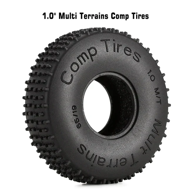 INJORA 1.0" 65*19mm Comp Pin Multi Terrains Tires for 1/24 RC Crawler Rock Buggy (4) - Image 7