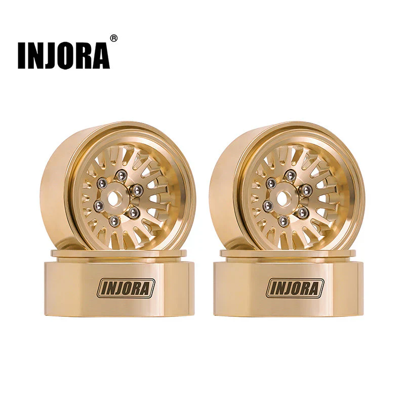 INJORA 1.0 Plus Brass Beadlock Wheels for 1/24 1/18 RC Crawler - Image 8