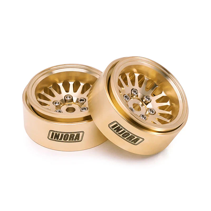 INJORA 1.0 Plus Brass Beadlock Wheels for 1/24 1/18 RC Crawler - Image 9
