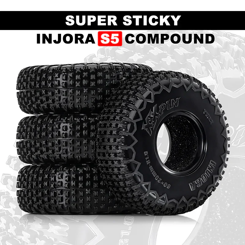 INJORA 1.0" XHX Pin Tires (4) (60*20mm) - Image 2