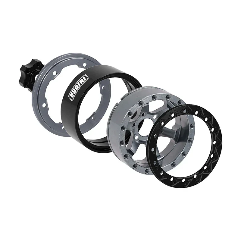 INJORA 1.3" -5.25mm Offset Aluminium Beadlock Wheels for 1/24 1/18 RC Crawler (W1313) - Image 10