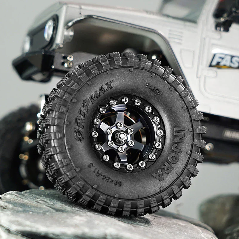 INJORA 1.3" -5.25mm Offset Aluminium Beadlock Wheels for 1/24 1/18 RC Crawler (W1313) - Image 11