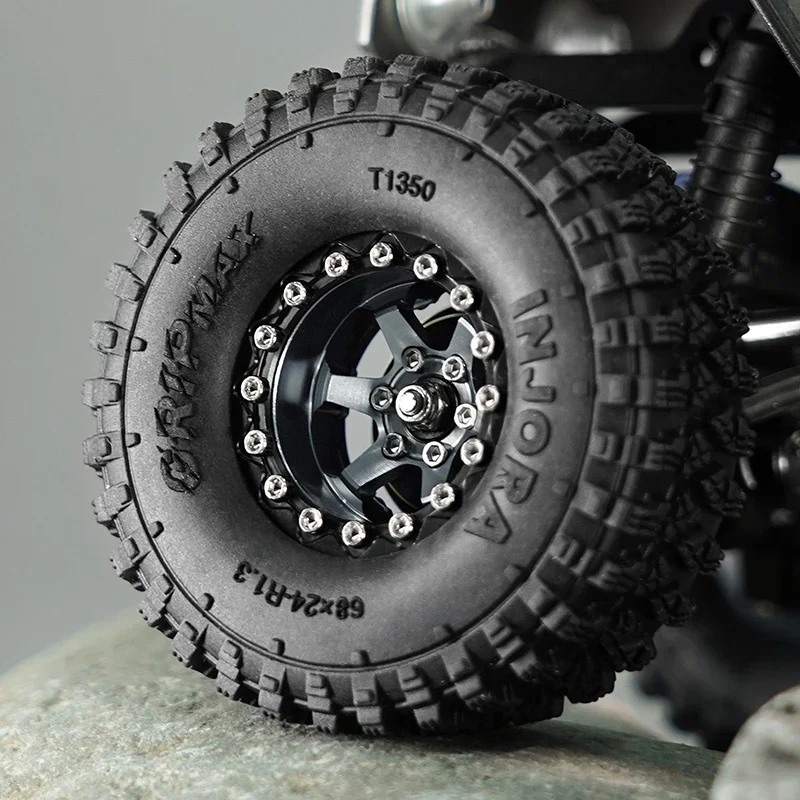 INJORA 1.3" -5.25mm Offset Aluminium Beadlock Wheels for 1/24 1/18 RC Crawler (W1313) - Image 12