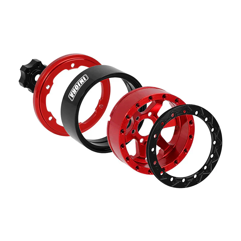 INJORA 1.3" -5.25mm Offset Aluminium Beadlock Wheels for 1/24 1/18 RC Crawler (W1313) - Image 18