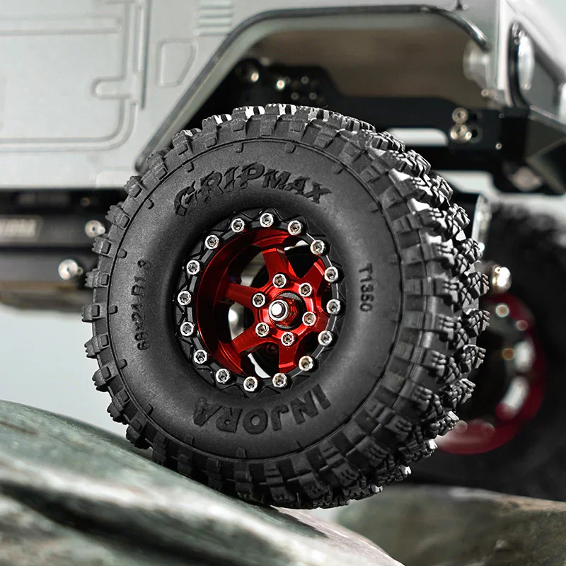 INJORA 1.3" -5.25mm Offset Aluminium Beadlock Wheels for 1/24 1/18 RC Crawler (W1313) - Image 19