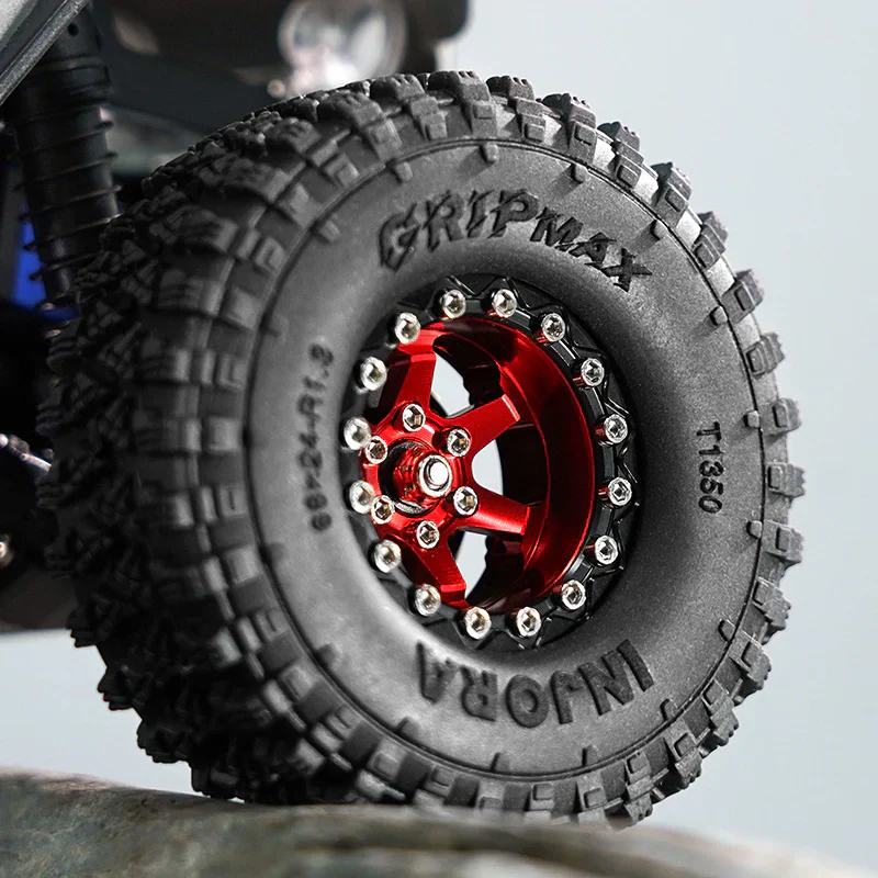 INJORA 1.3" -5.25mm Offset Aluminium Beadlock Wheels for 1/24 1/18 RC Crawler (W1313) - Image 20