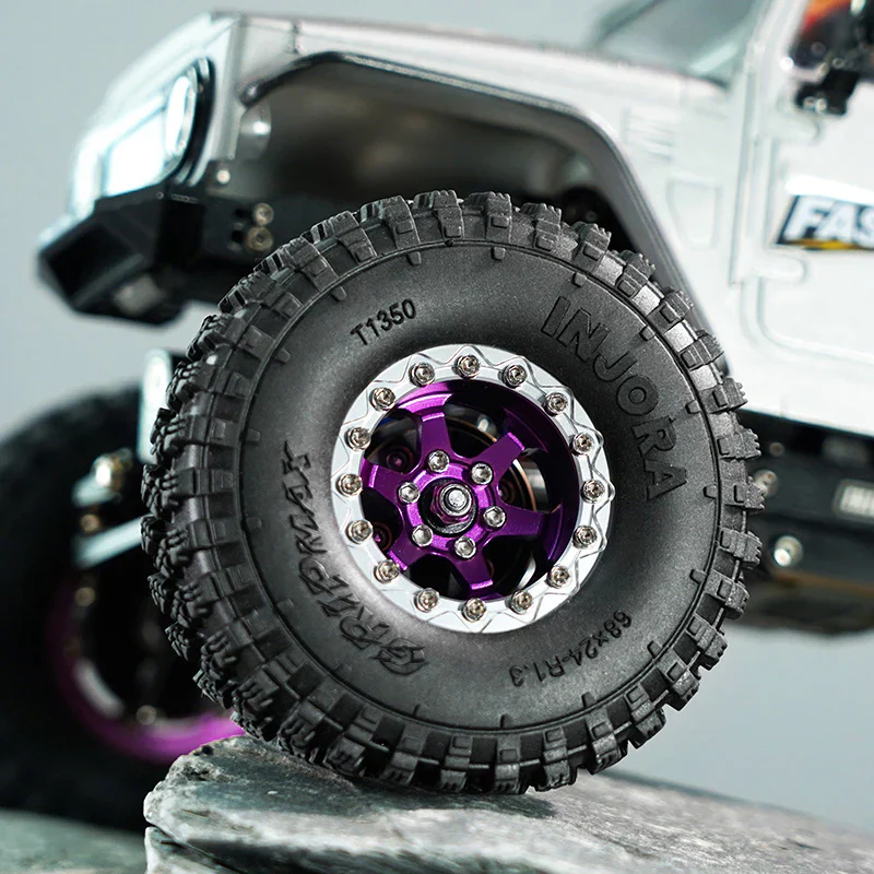 INJORA 1.3" -5.25mm Offset Aluminium Beadlock Wheels for 1/24 1/18 RC Crawler (W1313) - Image 27