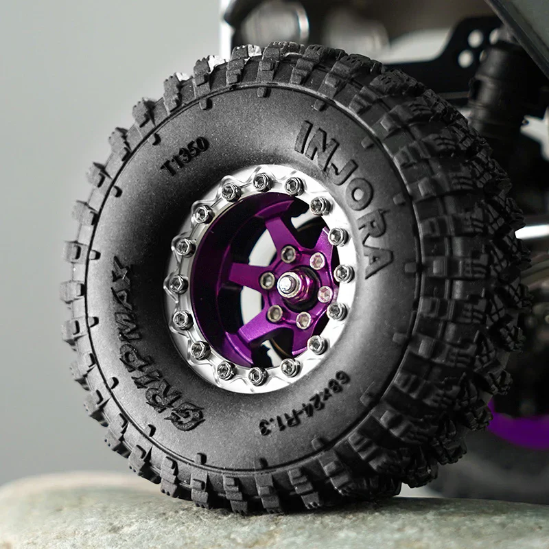 INJORA 1.3" -5.25mm Offset Aluminium Beadlock Wheels for 1/24 1/18 RC Crawler (W1313) - Image 28