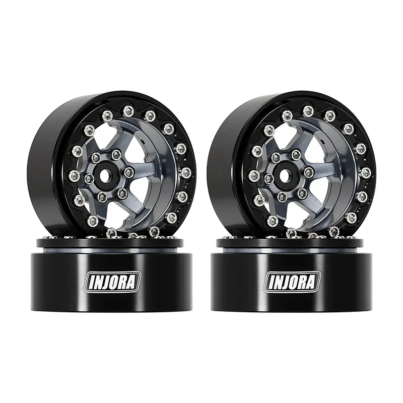 INJORA 1.3" -5.25mm Offset Aluminium Beadlock Wheels for 1/24 1/18 RC Crawler (W1313) - Image 34