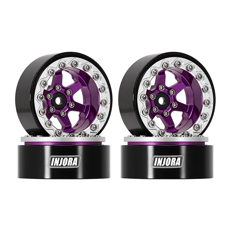 INJORA 1.3" -5.25mm Offset Aluminium Beadlock Wheels for 1/24 1/18 RC Crawler (W1313) - Image 36