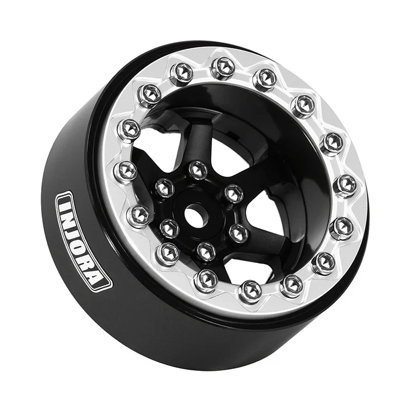 INJORA 1.3" -5.25mm Offset Aluminium Beadlock Wheels for 1/24 1/18 RC Crawler (W1313) - Image 5