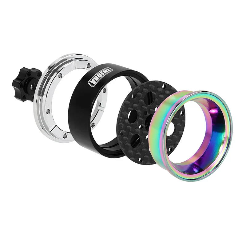 INJORA 1.3" ModuWheel Rainbow Beadlock Wheels Negative Offset For 1/18 1/24 RC Crawlers - Image 2