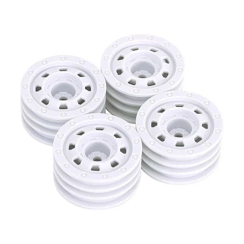 INJORA 1.3" Non-beadlock Wheels for 1/24 1/18 RC Crawlers - White - Image 2