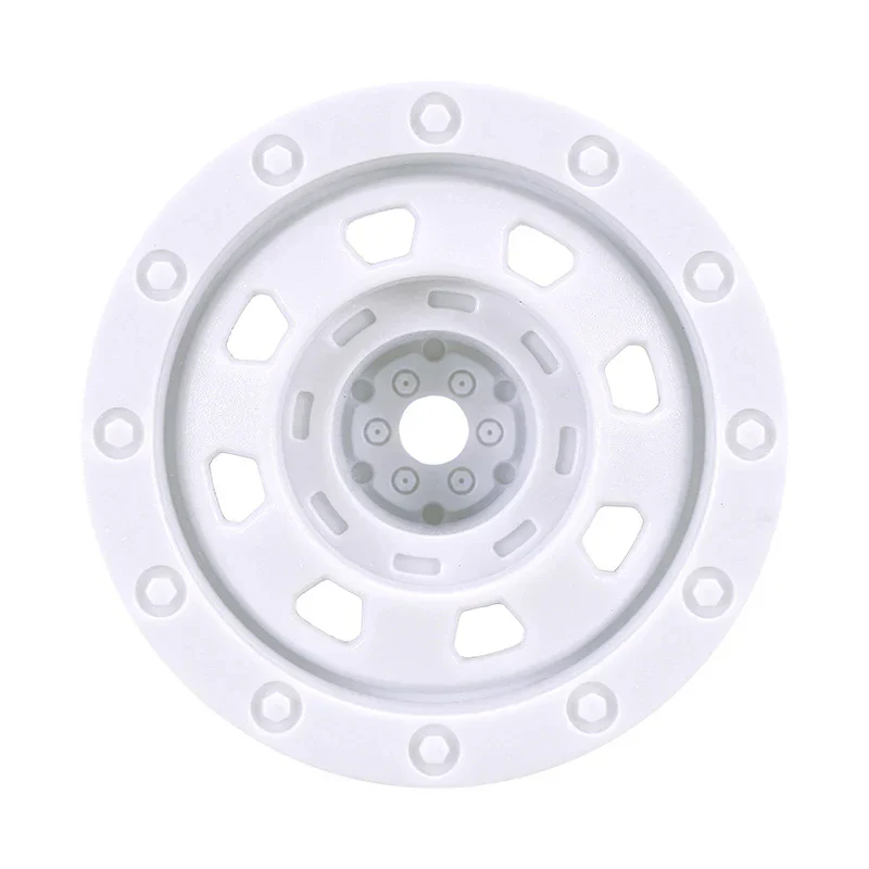 INJORA 1.3" Non-beadlock Wheels for 1/24 1/18 RC Crawlers - White - Image 3