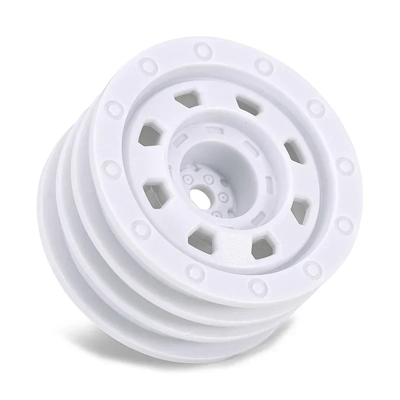 INJORA 1.3" Non-beadlock Wheels for 1/24 1/18 RC Crawlers - White - Image 4