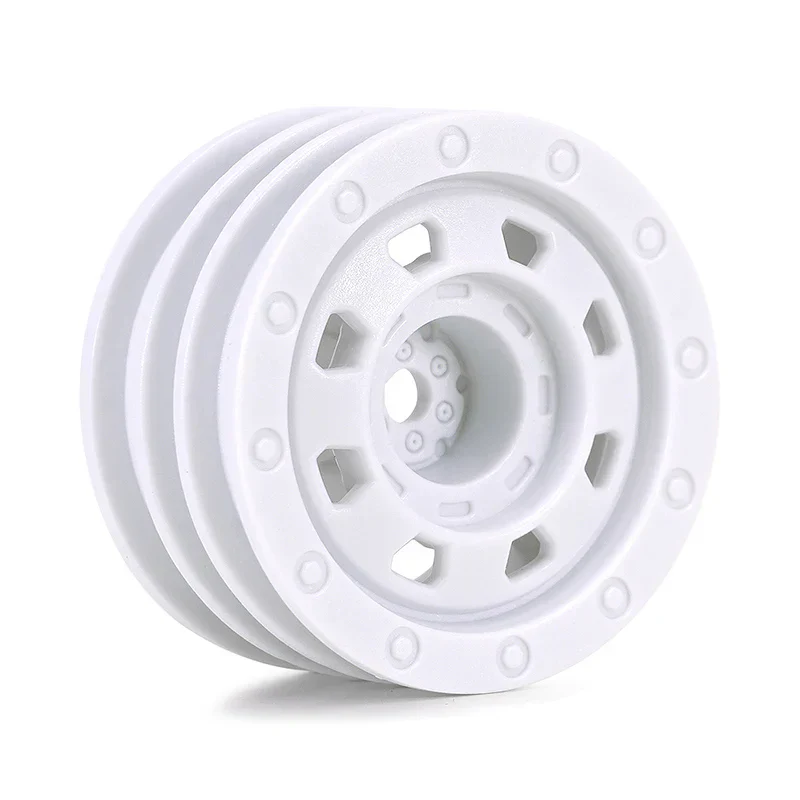 INJORA 1.3" Non-beadlock Wheels for 1/24 1/18 RC Crawlers - White - Image 5