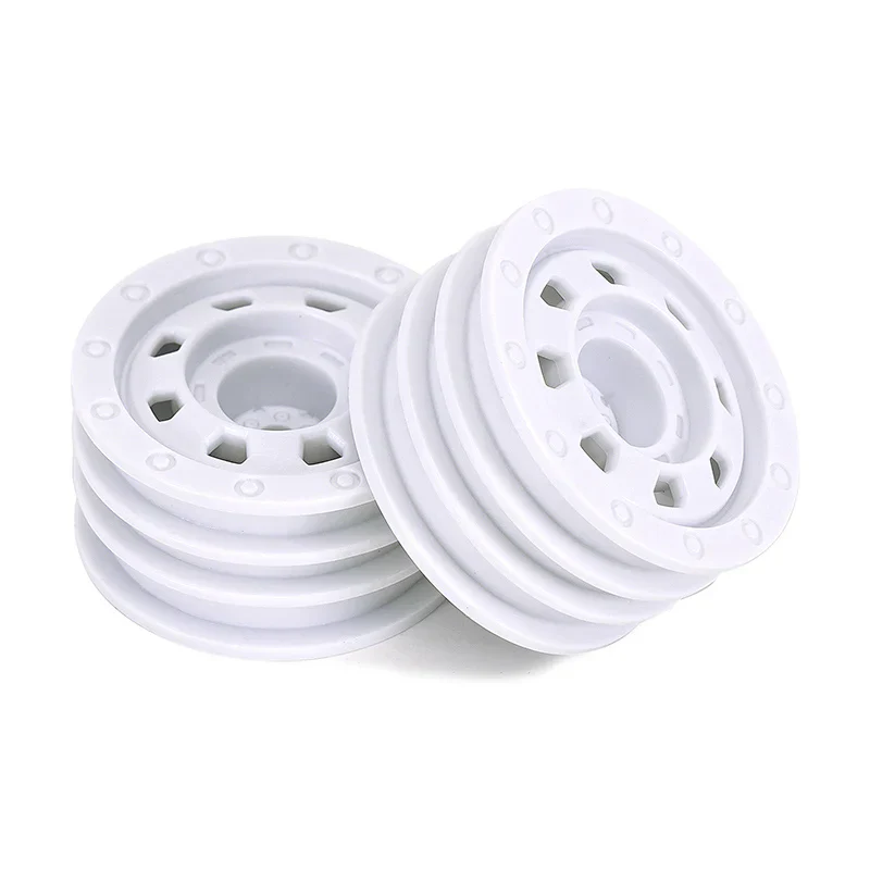 INJORA 1.3" Non-beadlock Wheels for 1/24 1/18 RC Crawlers - White - Image 6