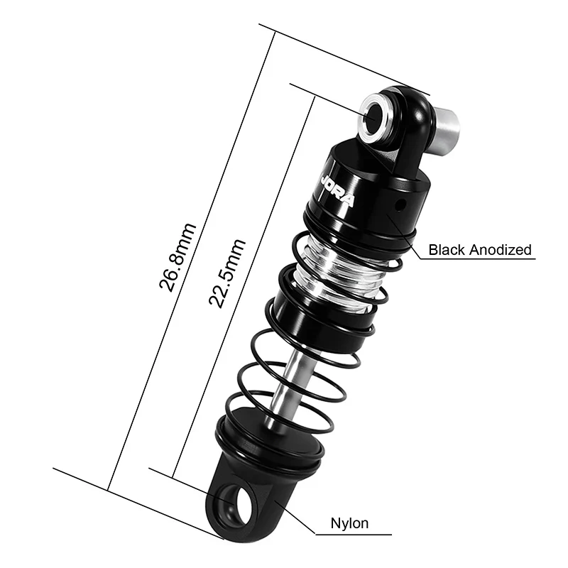 INJORA 22.5mm Aluminum Oil Shocks for 1/30 Axial SCX30 - Image 7