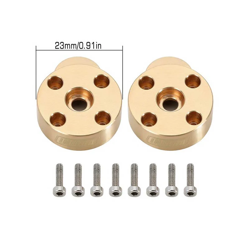 INJORA Brass Outer Portal Housing Covers For FCX24 Front & Rear Axles - Image 3