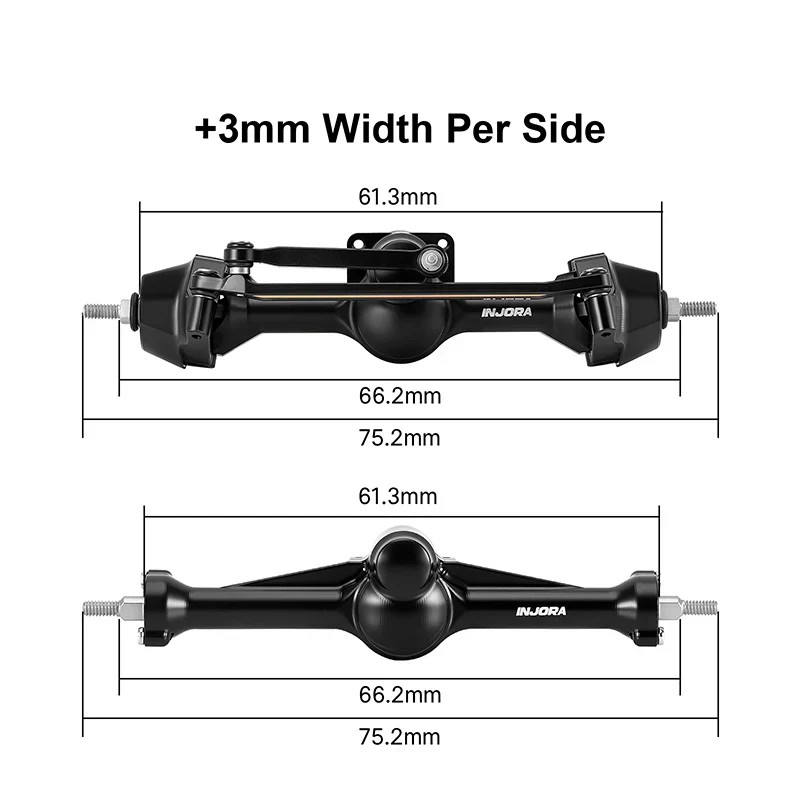 INJORA +3mm Planet Axles with Brass Steering Knuckles for 1/30 SCX30 - Image 12
