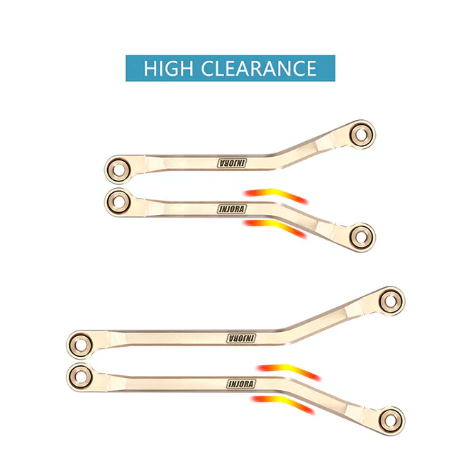 INJORA 42g Brass High Clearance Chassis Links Set for 1/18 TRX4M - Image 7