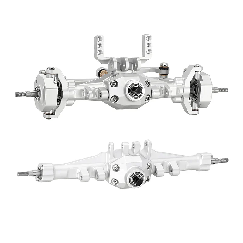 INJORA +4mm Diamond Axles With Lay Down Servo Mount & Links For 1/18 TRX4M - SILVER - Image 5