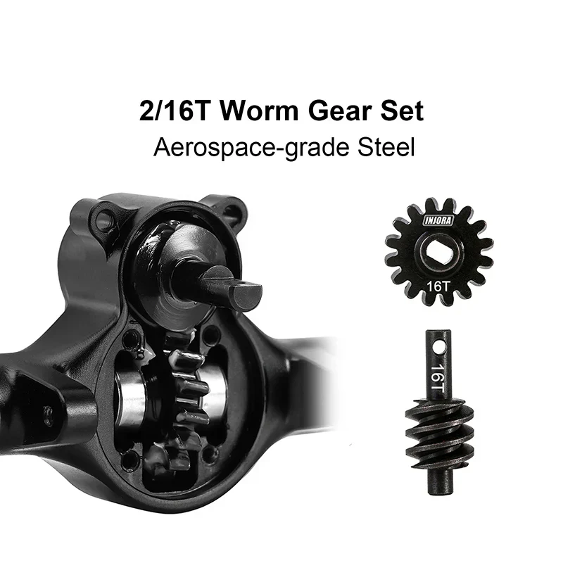 INJORA +4mm Planet Axles with Double Joint Shafts & Brass Steering Knuckles for 1/24 Axial SCX24 - Image 23
