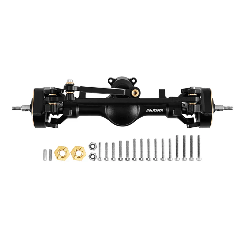 INJORA +4mm Planet Axles with Double Joint Shafts & Brass Steering Knuckles for 1/24 Axial SCX24 - Image 3