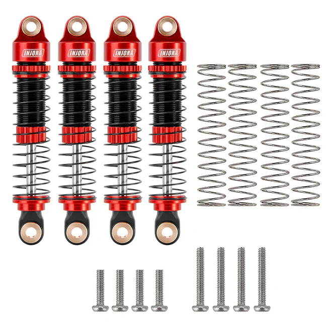 INJORA 53mm Aluminum Threaded Oil Filled Shocks for 1/18 TRX4M (4M-24)