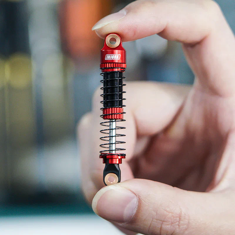 INJORA 53mm Threaded Oil Shocks For 1/18 Redcat Ascent18 - RED - Image 6