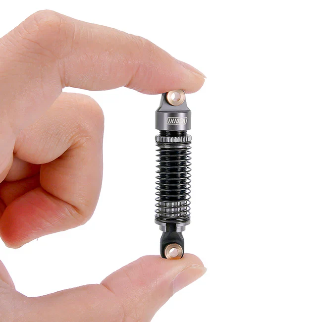 INJORA 59mm Long Threaded Oil Filled Shocks for 1/18 TRX4M (2pcs) - GREY - Image 2