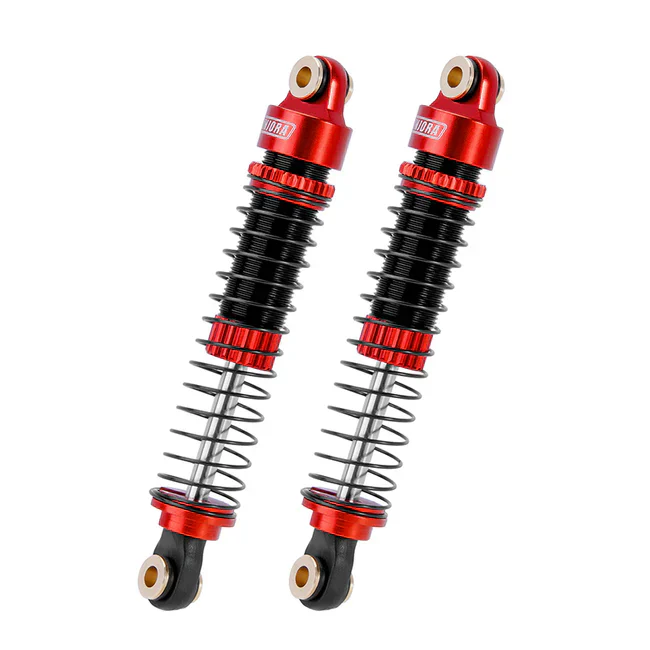 INJORA 59mm Long Threaded Oil Filled Shocks for 1/18 TRX4M (2pcs) - RED - Image 4