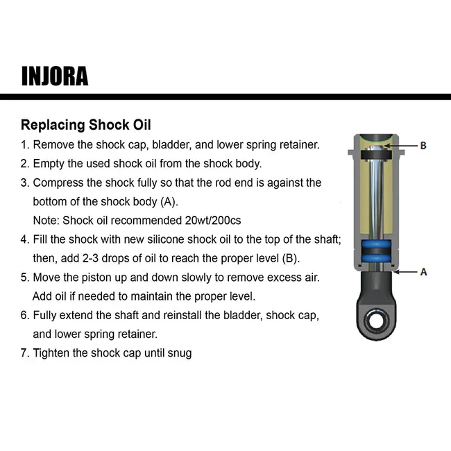 INJORA 59mm Long Threaded Oil Filled Shocks for 1/18 TRX4M (4pcs) - GREY - Image 5