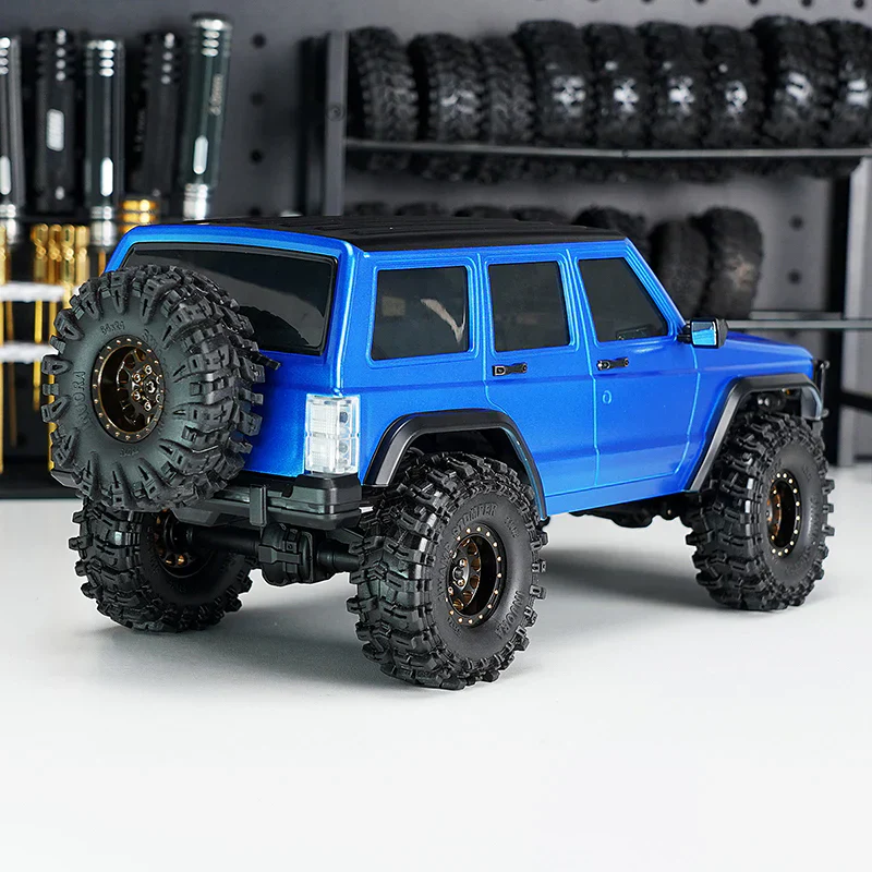 INJORA ABS Cherokee Body With Bumpers For 155mm 1/18 TRX4M Bronco Defender - BLUE - Image 5