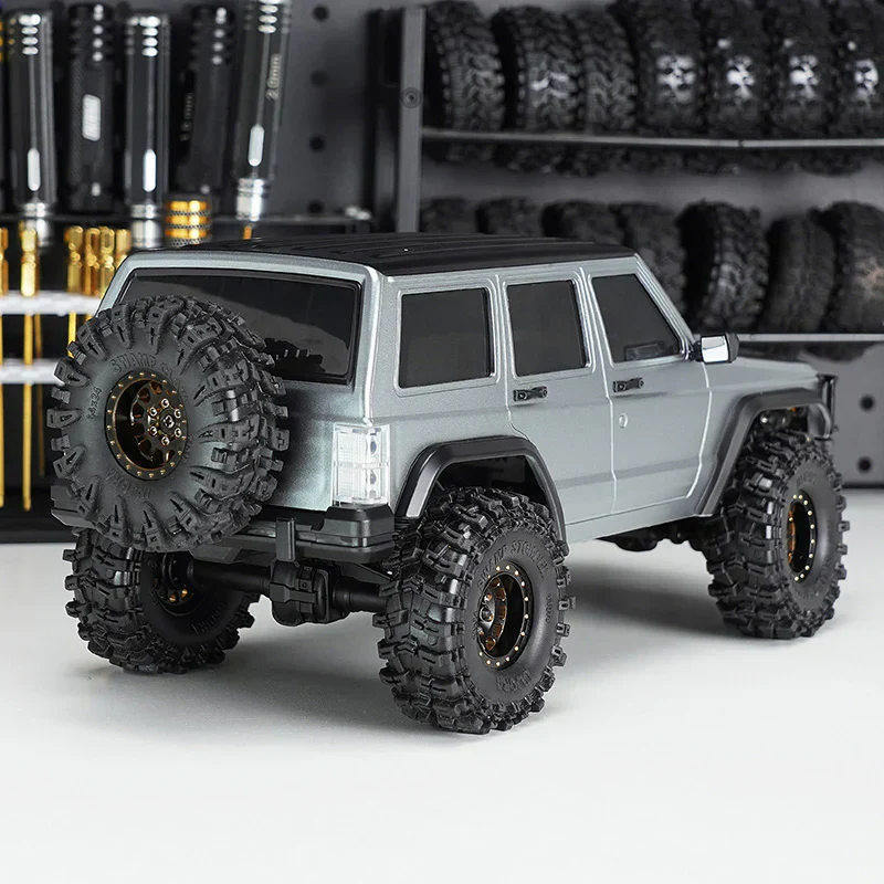 INJORA ABS Cherokee Body With Bumpers For 155mm 1/18 TRX4M Bronco Defender - SILVER GREY - Image 5