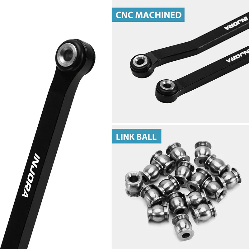 INJORA Aluminum High Clearance Chassis Links for 1/32 Redcat Ascent-32 - Image 4