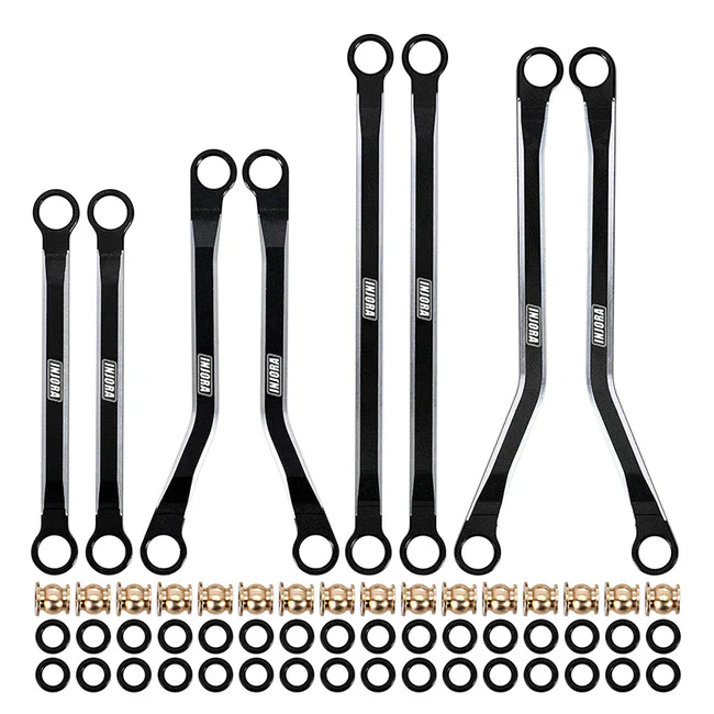 INJORA Aluminum High Clearance Chassis Links Set for 1/18 TRX4M - Image 3