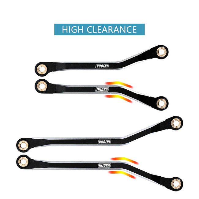 INJORA Aluminum High Clearance Chassis Links Set for 1/18 TRX4M - Image 5