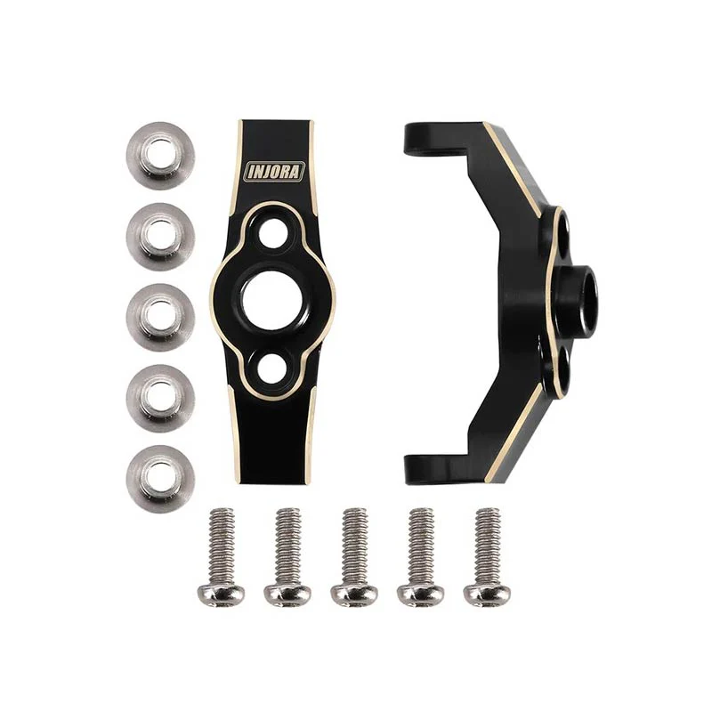 INJORA Black Brass Caster Blocks C Hub Carriers For 1/18 TRX4M