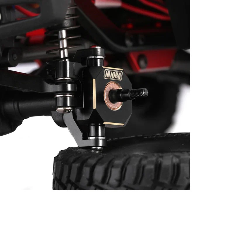INJORA Black Brass Steering Knuckles Blocks For 1/18 TRX4M - Image 2