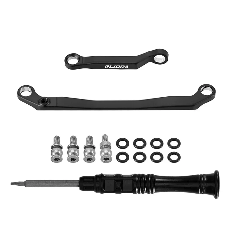 INJORA Black Brass Steering Links for 1/30 Axial SCX30 - Image 2