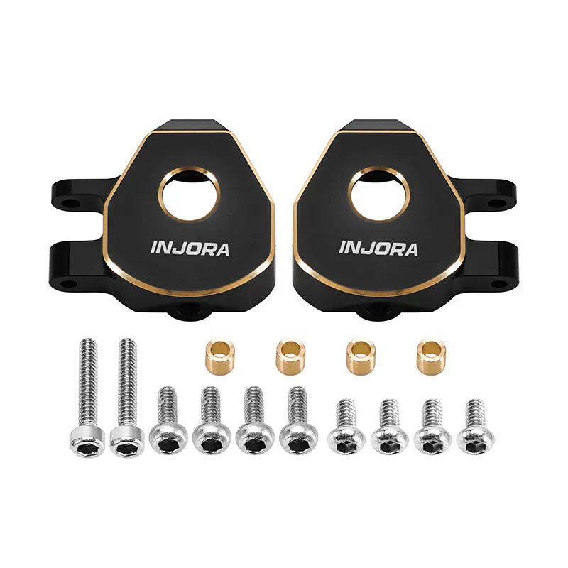 INJORA Black Coating Brass Steering Knuckles for 1/32 Redcat Ascent-32 - Image 2
