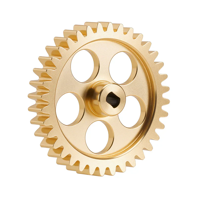 INJORA Brass Transmission Main Gear with Plastic Motor Pinion for 1/24 Losi Micro-B - 11T/36T Gears (As Stock) - Image 5