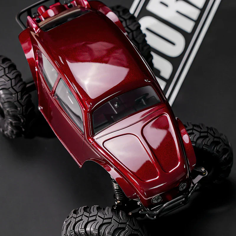 INJORA BUG24 Body with Interior for 1/24 SCX24 C10 JLU Bronco Base Camp - Burgundy - Image 9