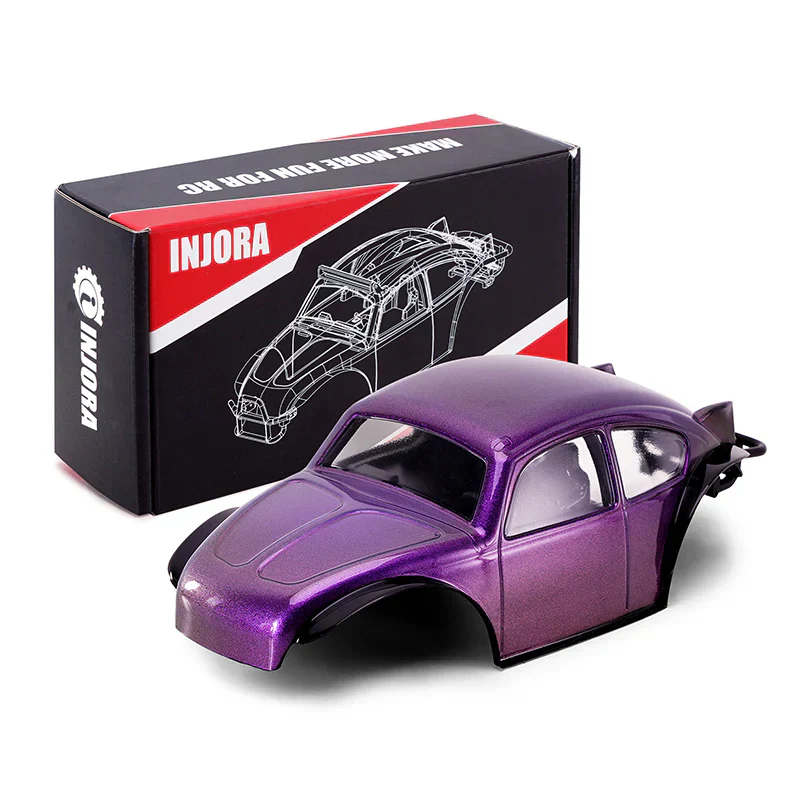 INJORA BUG24 Body with Interior for 1/24 SCX24 C10 JLU Bronco Base Camp - Purple