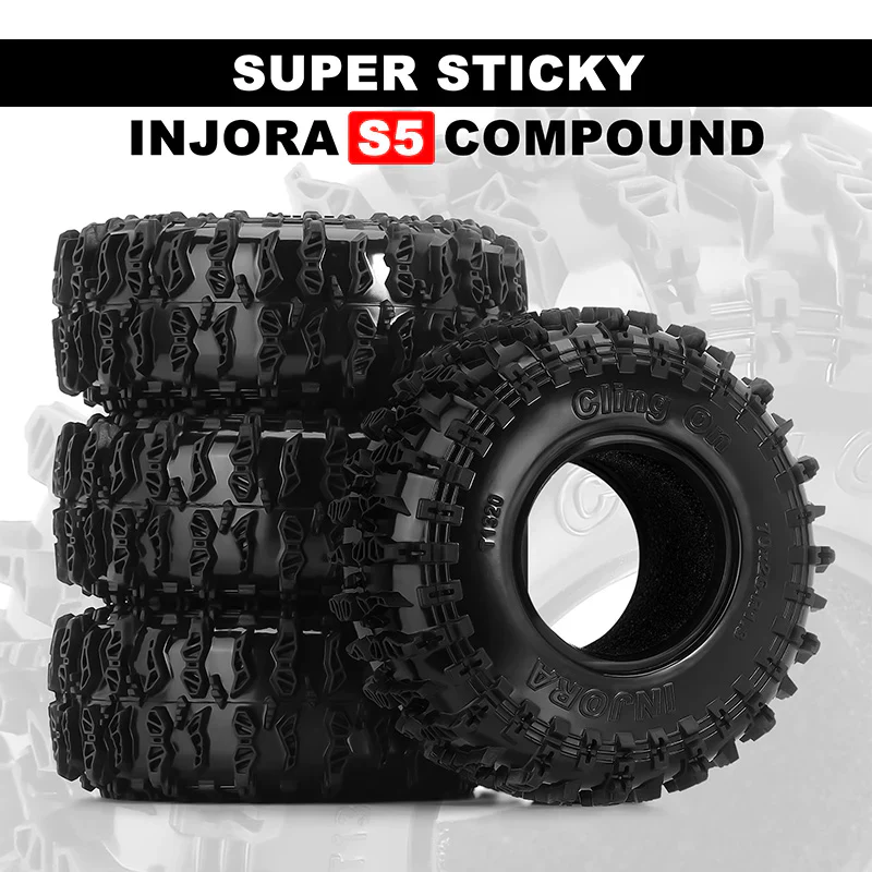 INJORA Cling On 1.3" Tires (4) (70*26mm) - Image 3