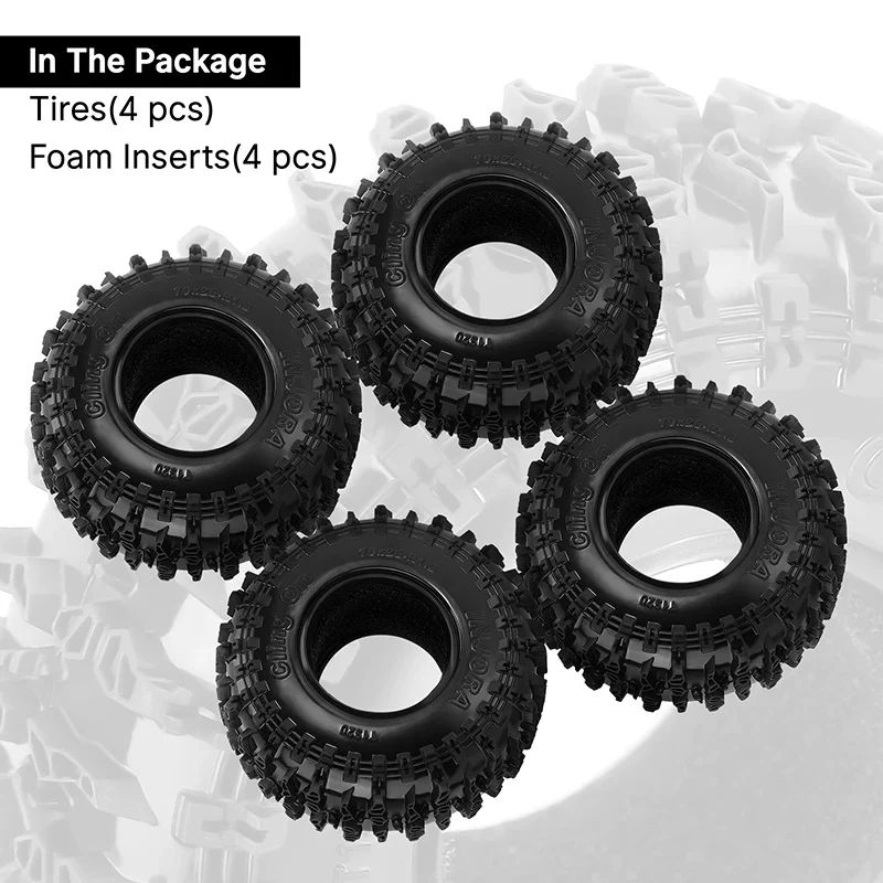 INJORA Cling On 1.3" Tires (4) (70*26mm) - Image 4