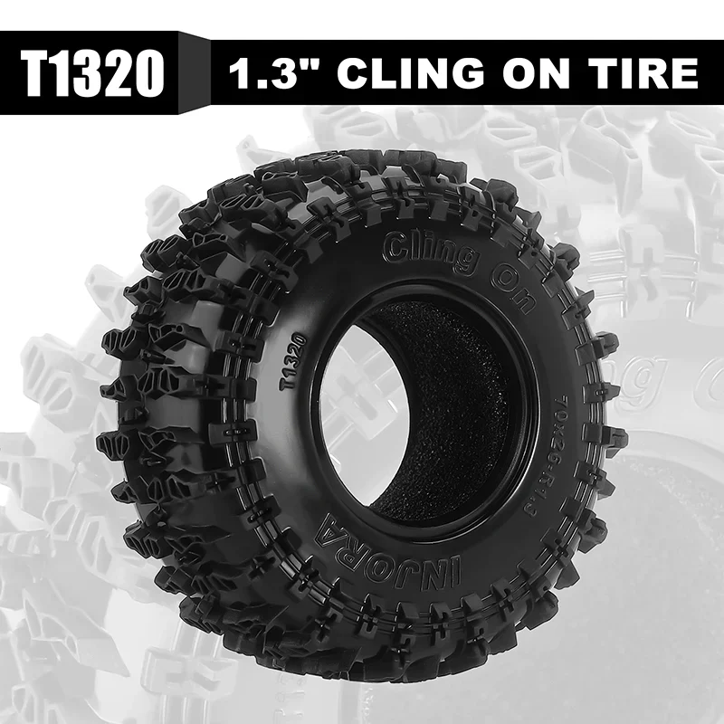 INJORA Cling On 1.3" Tires (4) (70*26mm) - Image 5