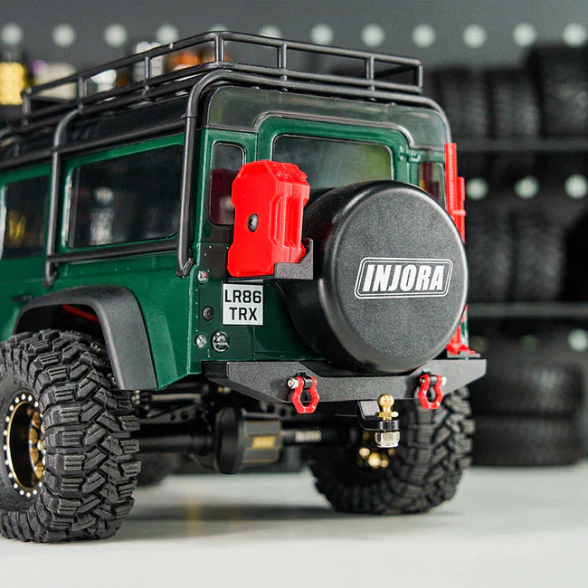 INJORA CNC Aluminum Classic Front Rear Bumper for 1/18 TRX4M Defender - Image 5